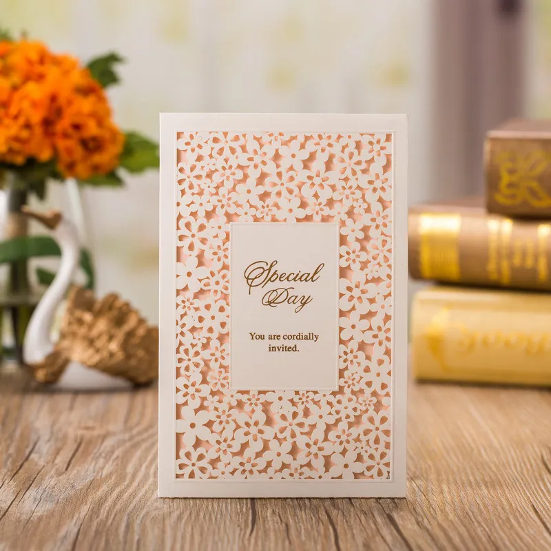 Professional Laser Cut Papier Wedding Invites Set With Envelope Seals And  Stickers For Shower, Birthday Party, And More From Lifeforyou, $0.68